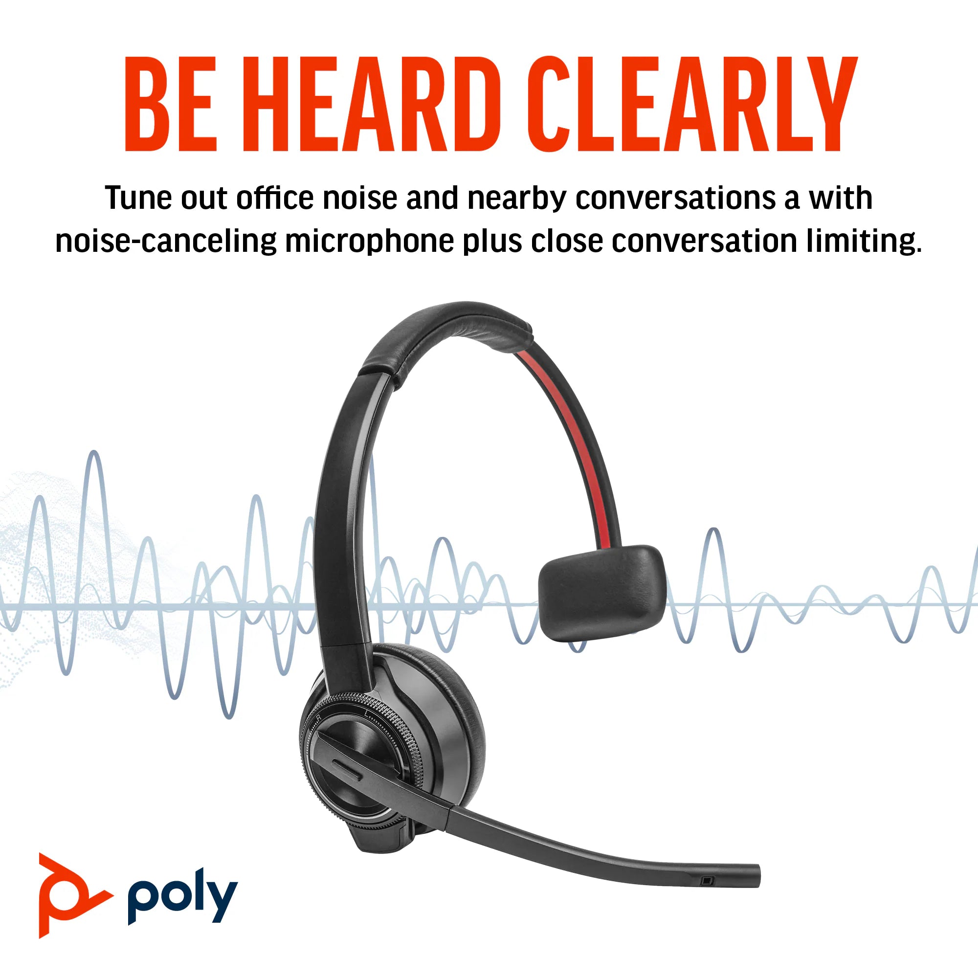 Poly Savi 8410 Office DECT Headset: Clear Calls, All-Day Comfort, Phone-Mobile-PC Connectivity
