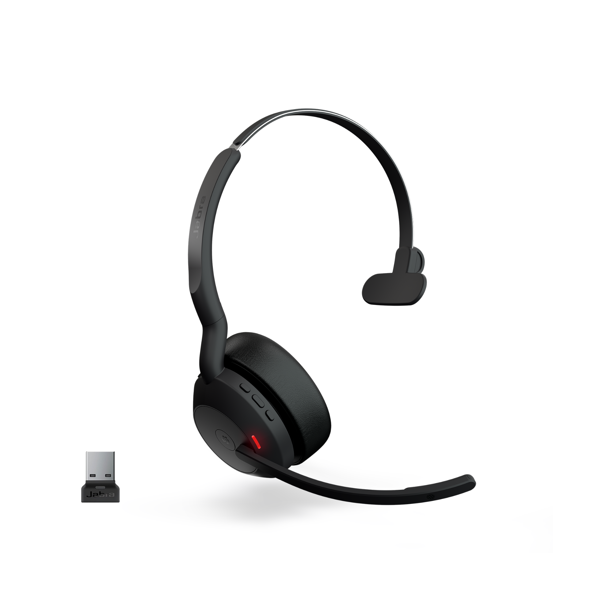 Jabra Evolve2 55 Mono Wireless Bluetooth Headset - Lightweight, Comfortable, Office Headset