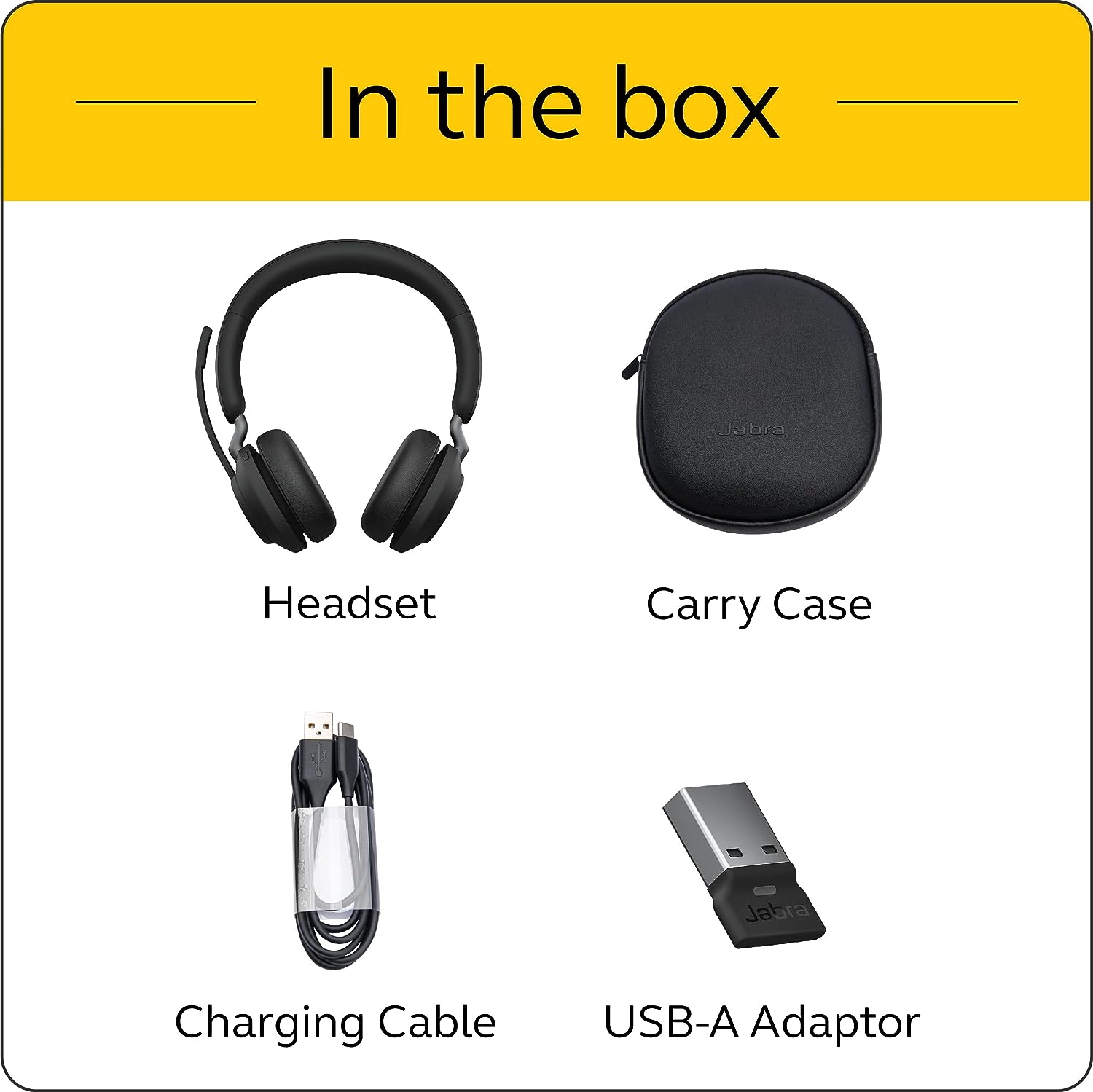 Jabra Evolve2 65 Stereo Wireless Headset For Clear Calls, And All-Day Comfort