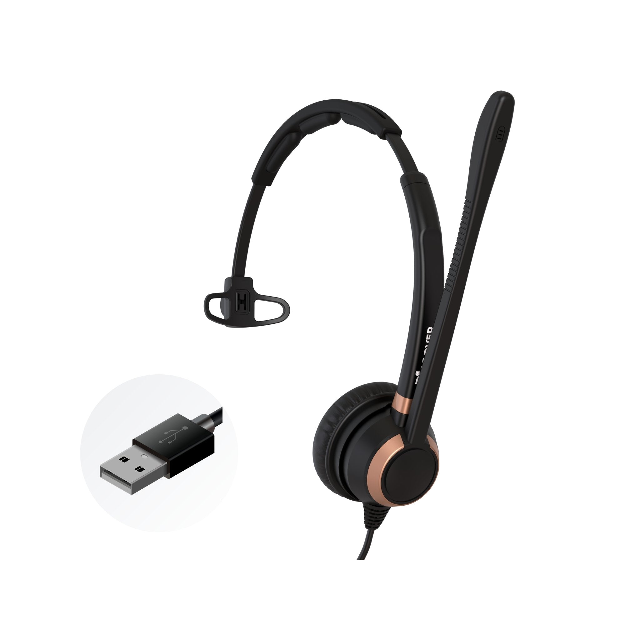 Discover D711U Single Speaker Wired USB Headset For Professionals - Cratzesl