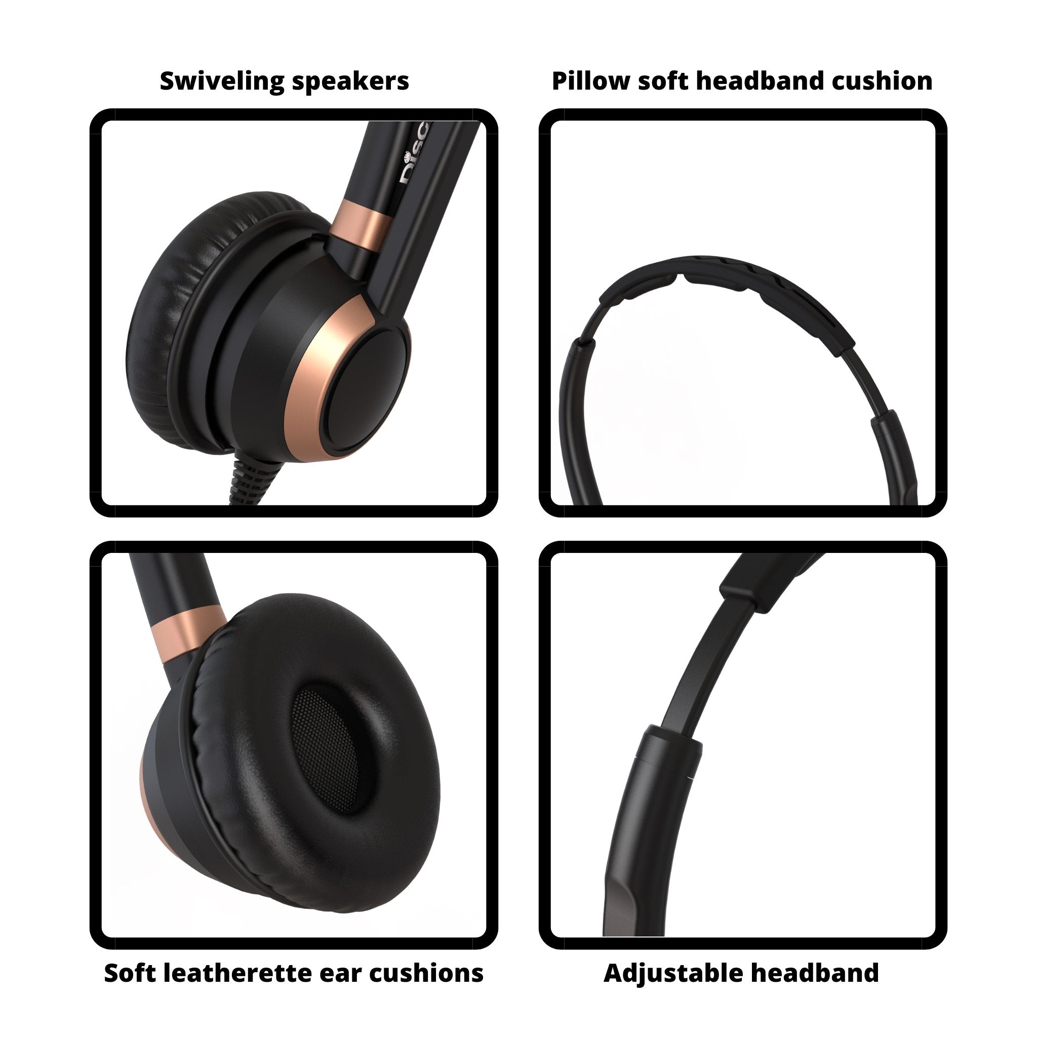 Discover D712U Dual Speaker USB Wired Office Headset For Professionals - Cratzesl