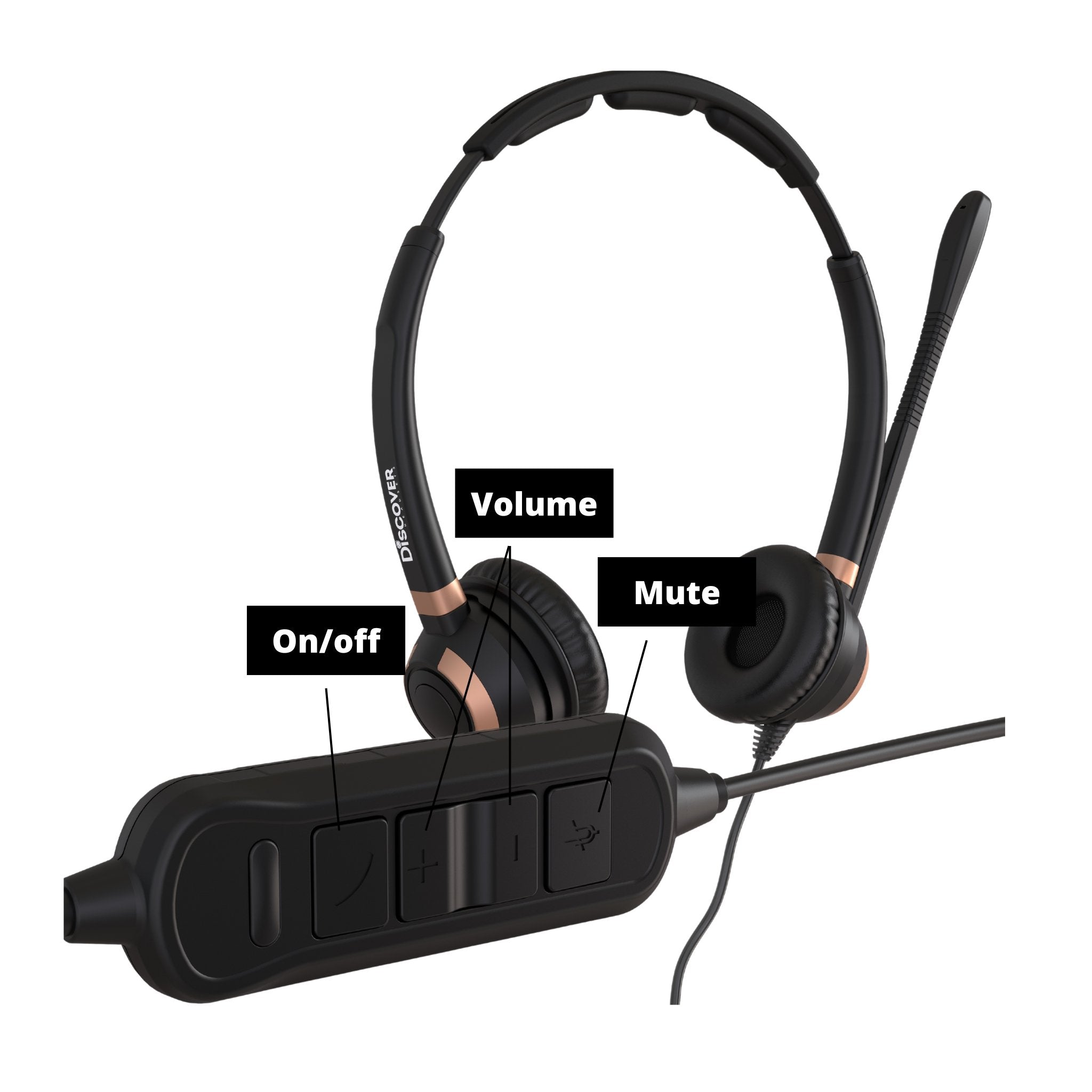Discover D712U Dual Speaker USB Wired Office Headset For Professionals - Cratzesl