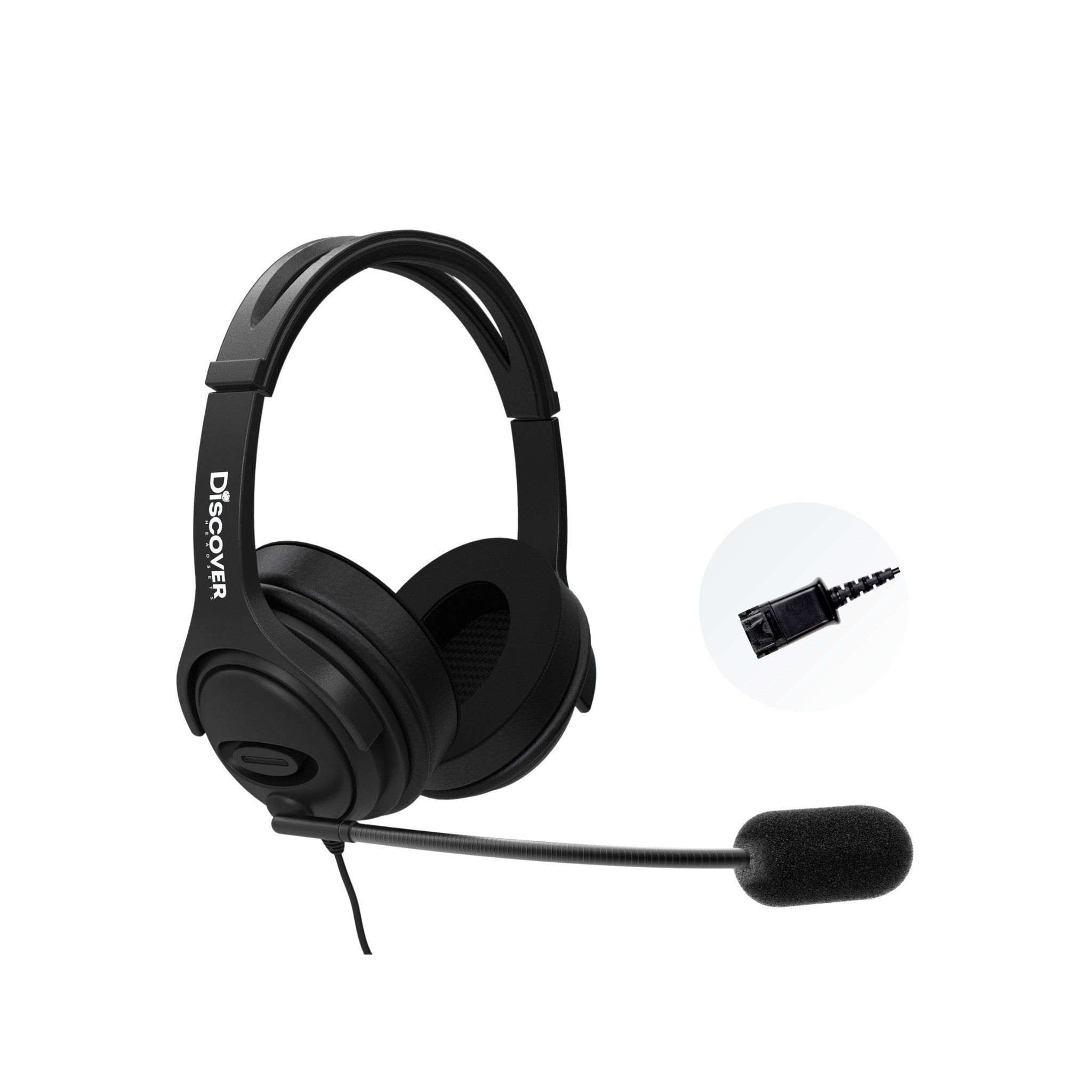 Discover D722 Quick Disconnect Noise Cancelling Wired Headset - Cratzesl