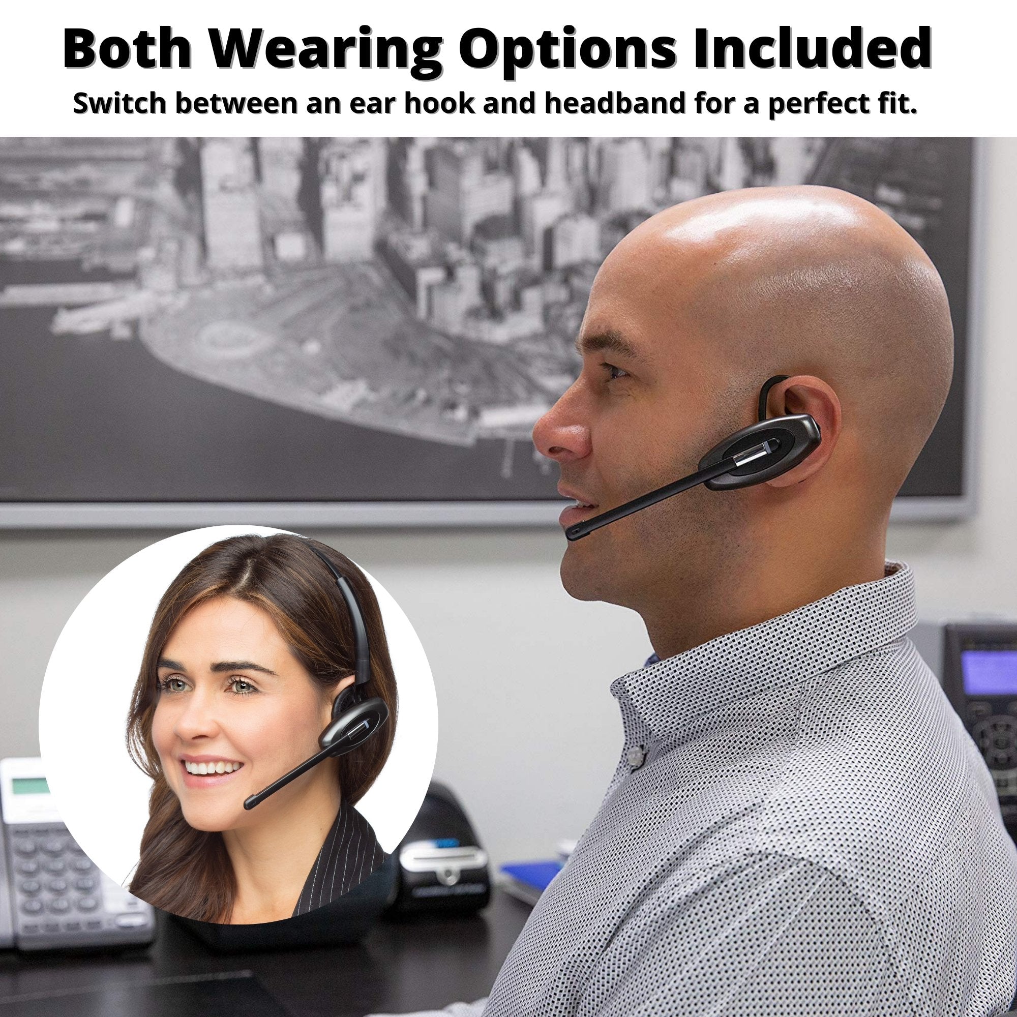 Discover D904 Convertible DECT Wireless Office Headset For Professionals - Cratzesl