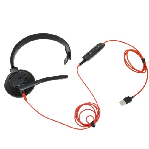 Plantronics Blackwire 5210 Single Speaker Wired USB Headset For USB-A and 3.5mm - Cratzesl