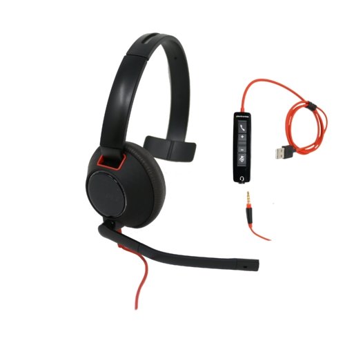 Plantronics Blackwire 5210 Single Speaker Wired USB Headset For USB-A and 3.5mm - Cratzesl