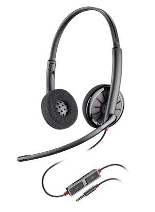Plantronics Blackwire C225 Dual Speaker Wired Headset With 3.5mm Connection - Cratzesl